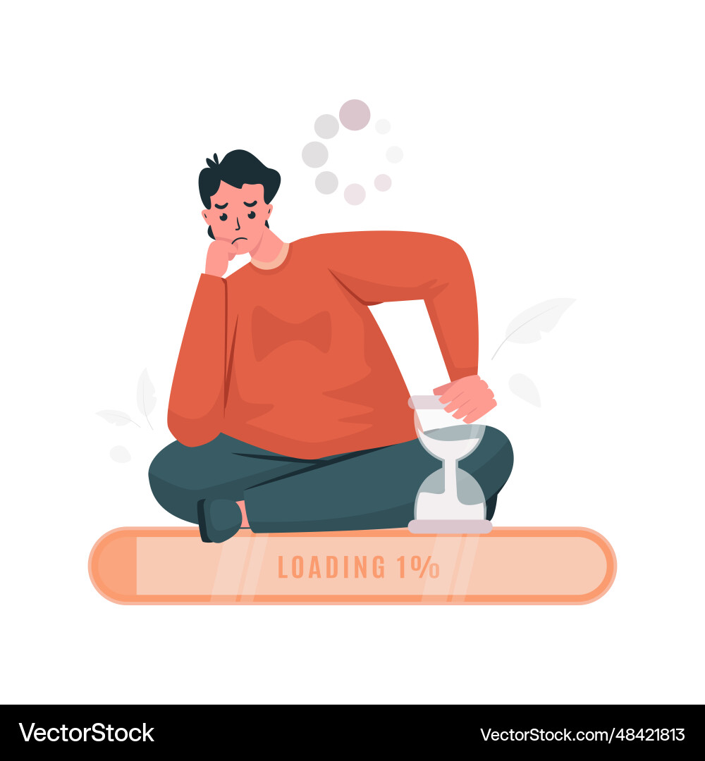 Await loading bar error website page Await loading bar error website page Vector Image