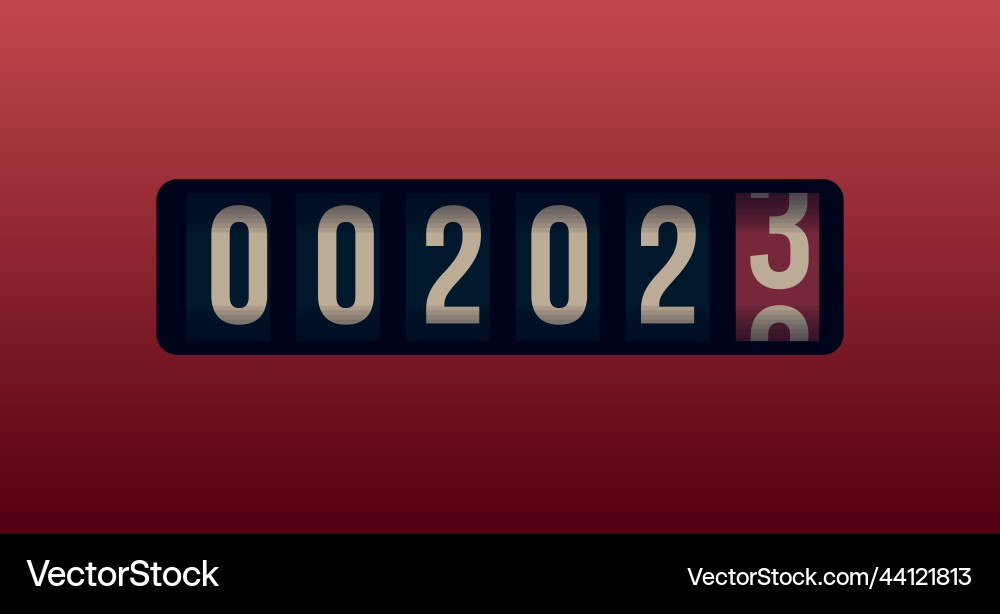 Countdown 2023 Stopwatch Numbers vector image