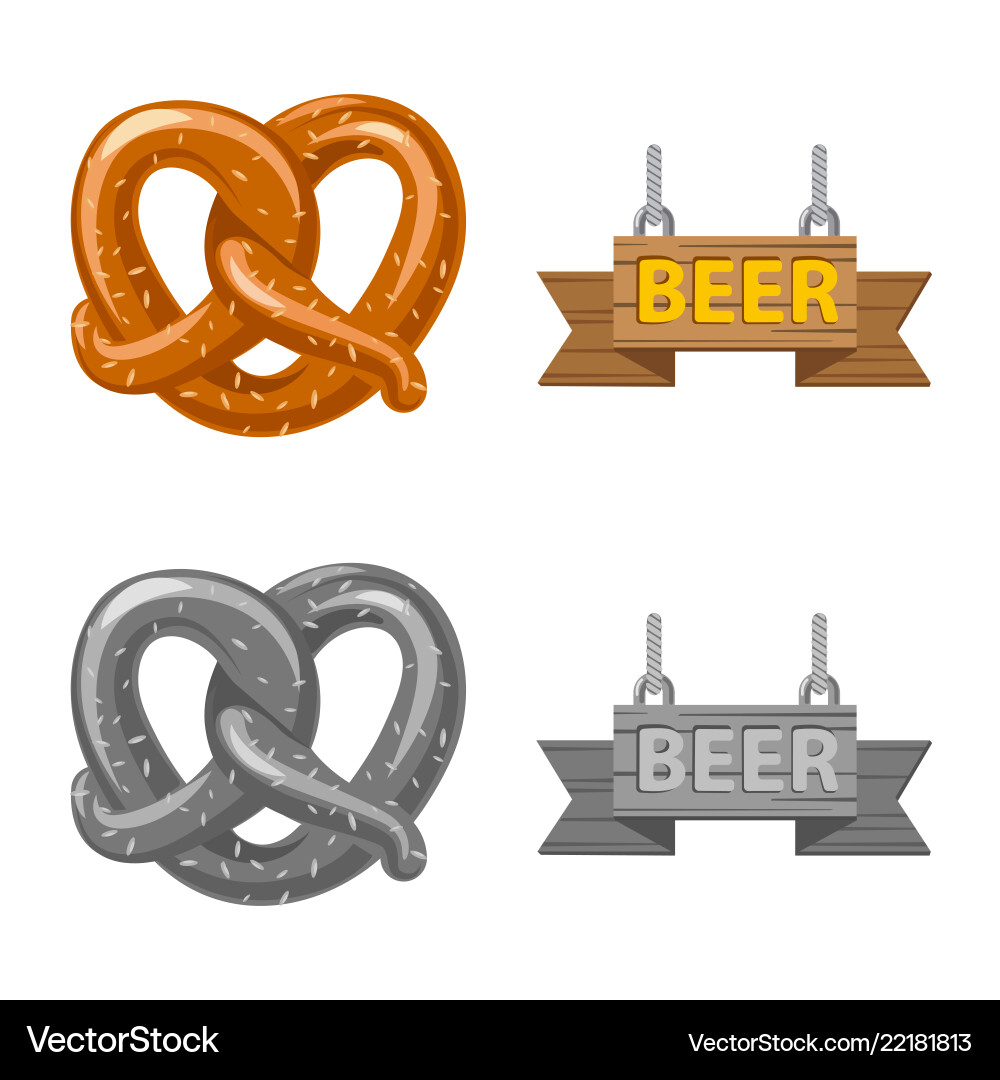 Design of pub and bar symbol set vector image