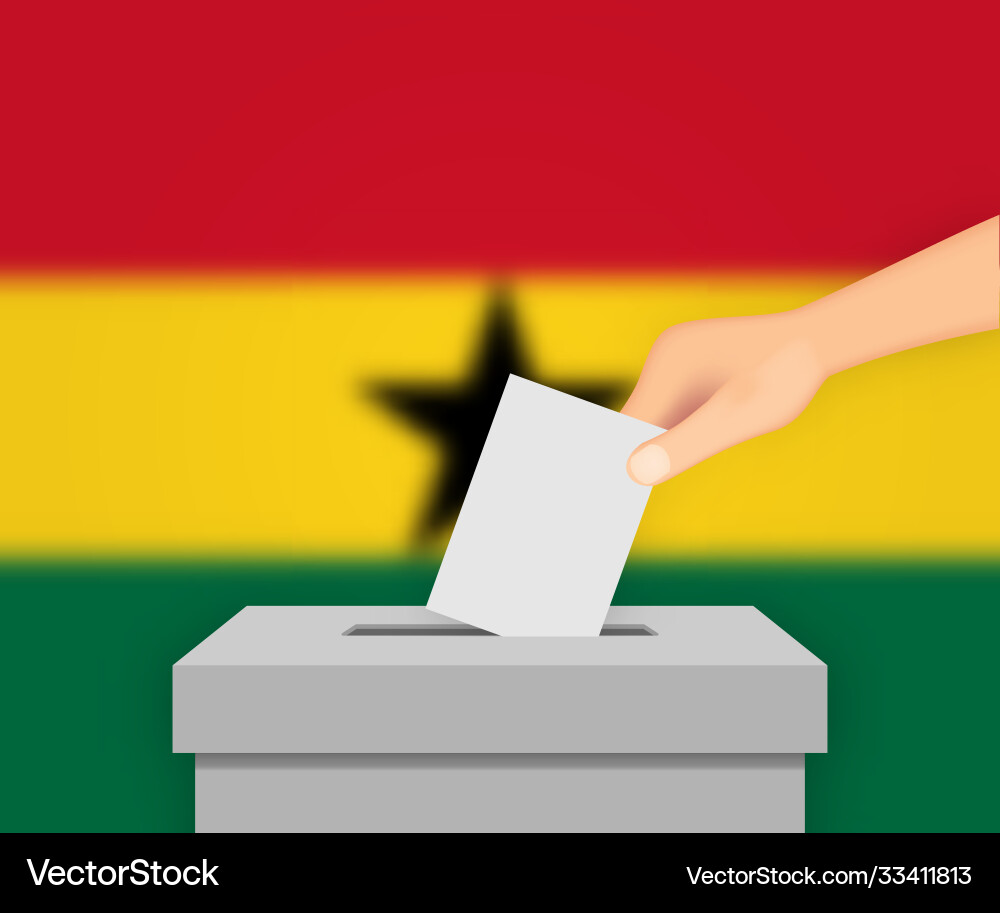 Ghana-Wahl-Banner Hintergrund Ballettbox Ghana-Wahl-Banner Hintergrund Ballettbox vektorbild