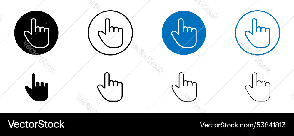 Hand pointer icon set vector image