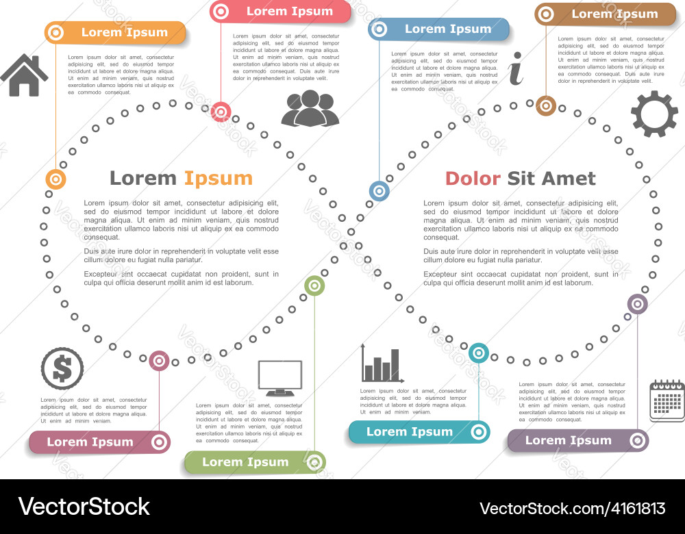 Infinity Loop Business Chart Vector Image
