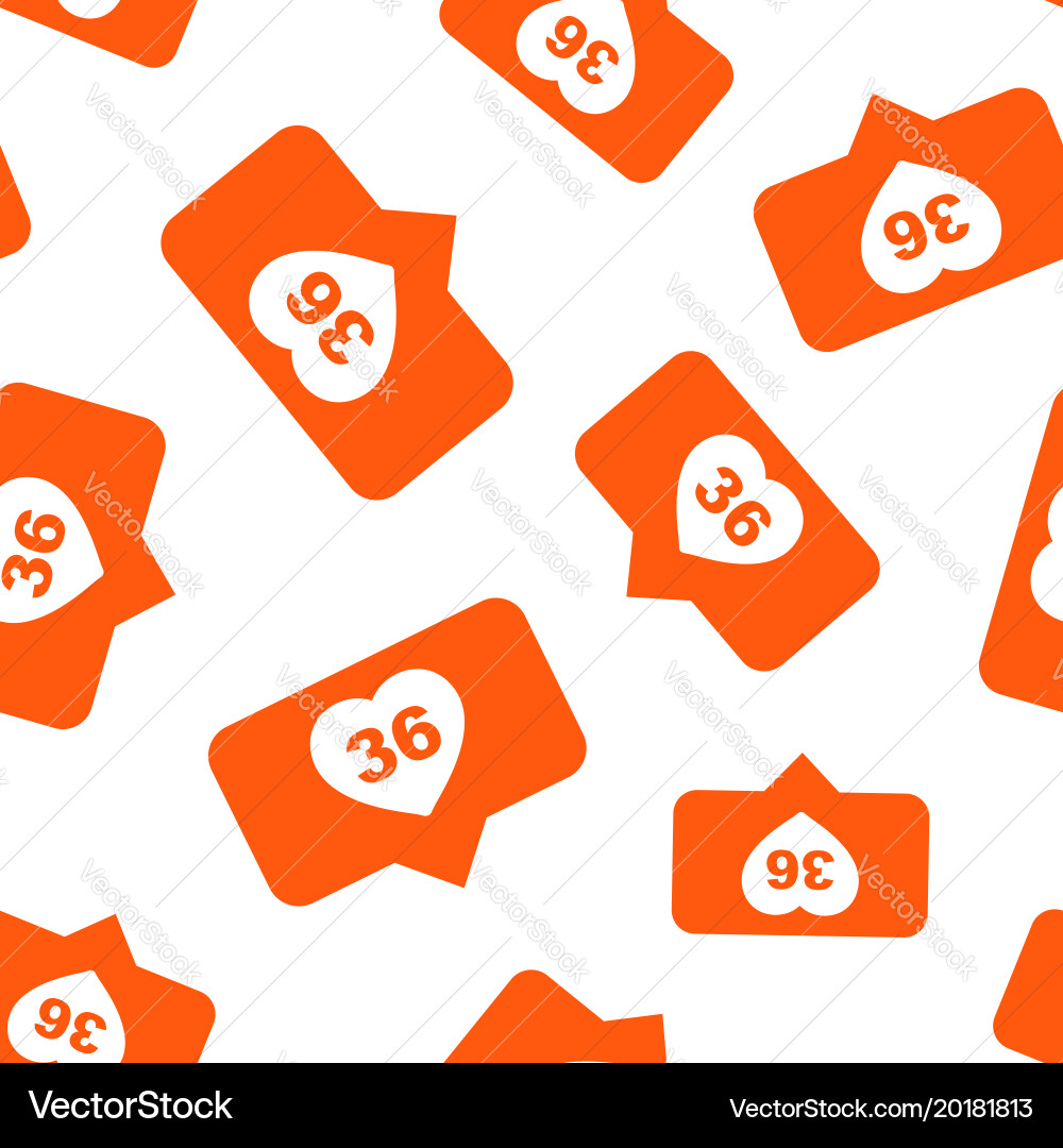 Like comment follower seamless pattern background vector image