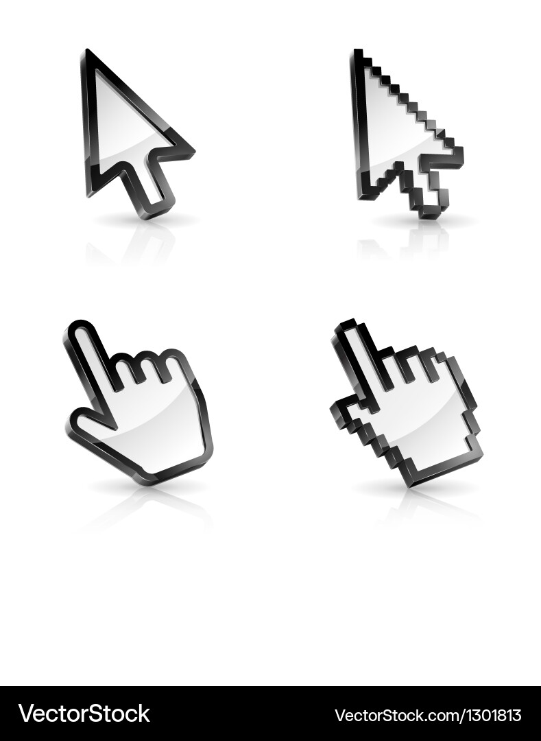 Mouse Pointer Icons vector image