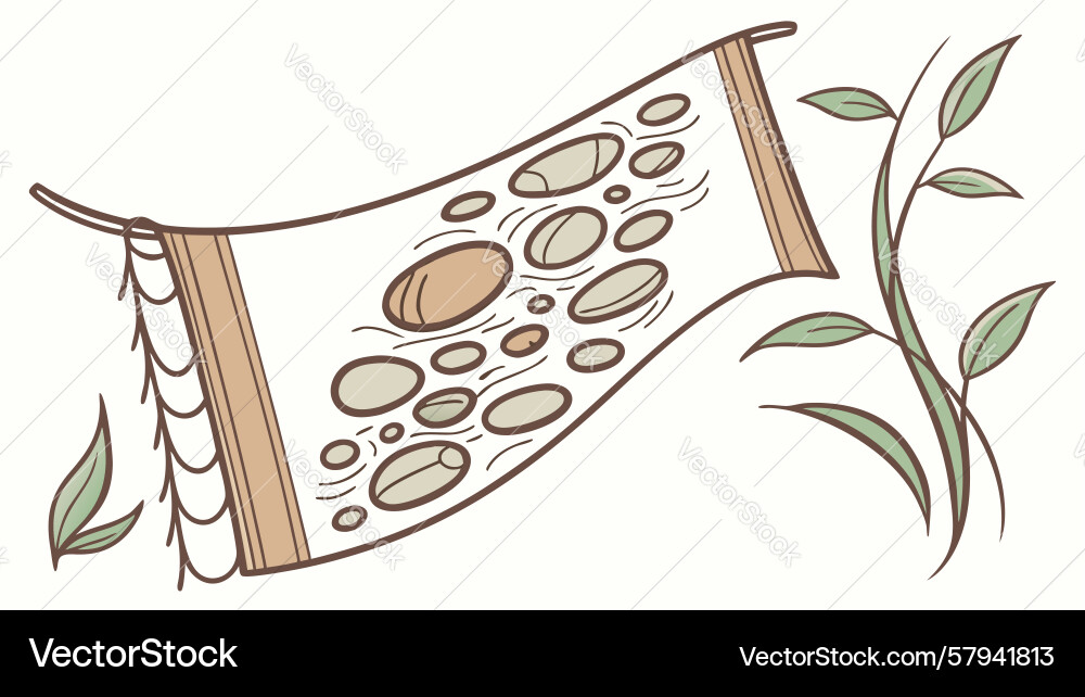 Old Banner with Leaf Patterns Vector Image