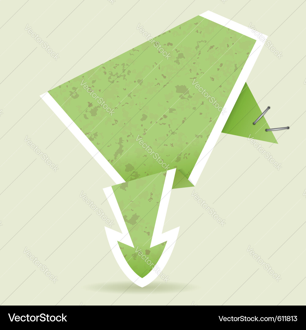 Paper origami arrow element for design Vector Image
