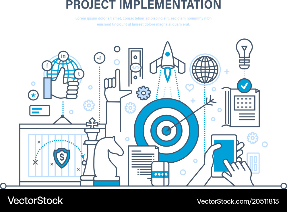 Project Strategy & Execution vector image