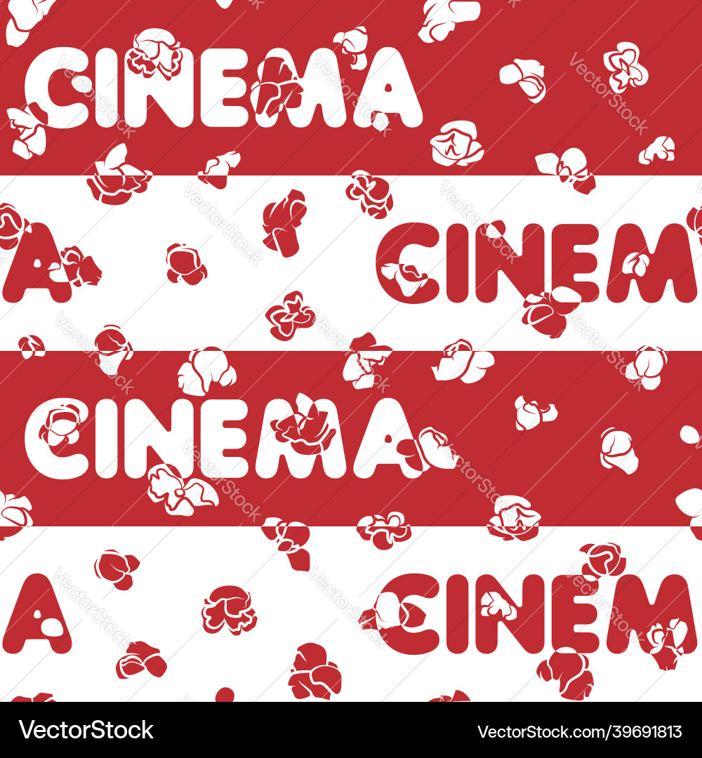 Seamless pattern with cinema and popcorn Vector Image