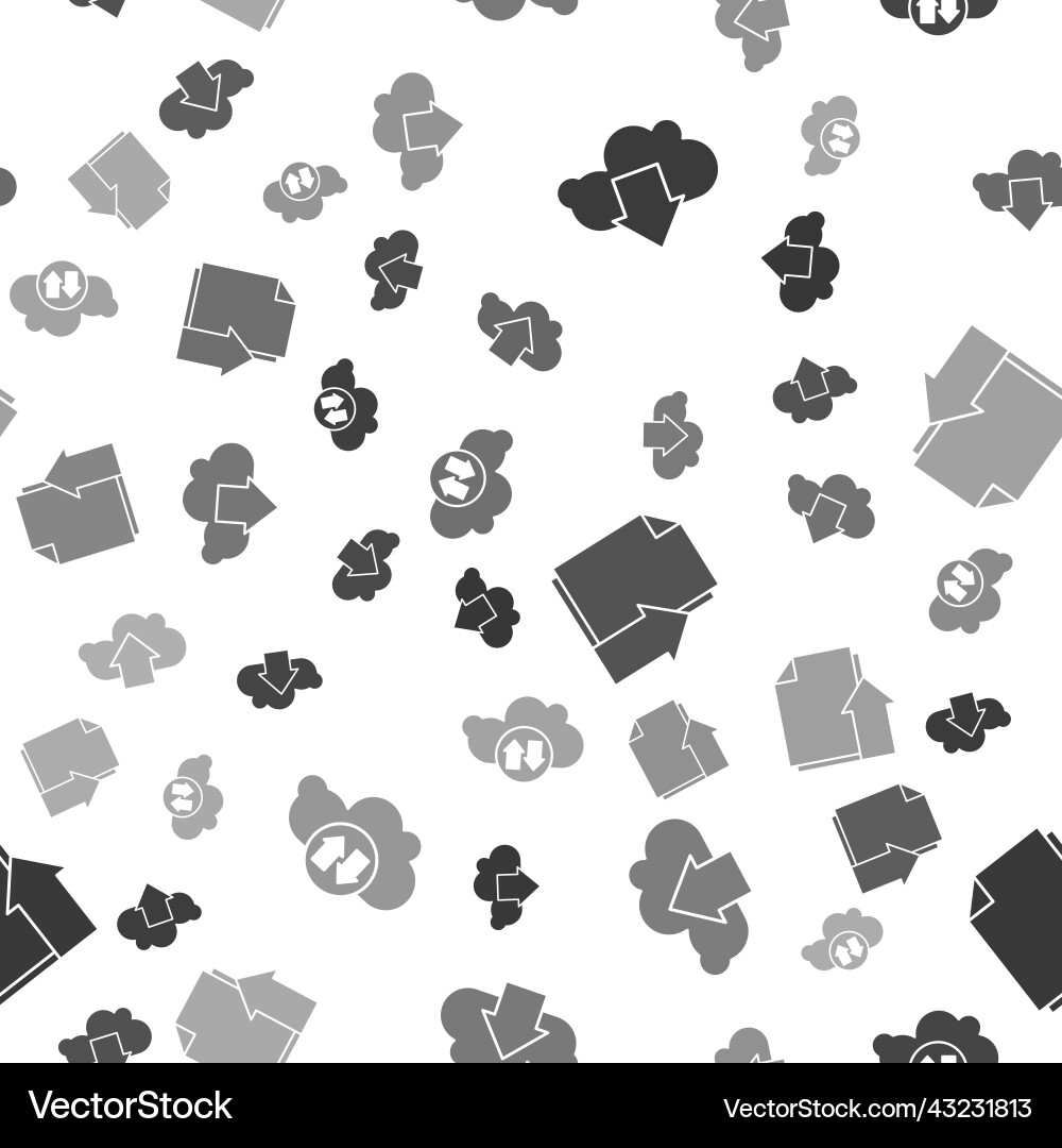 Set cloud download upload file Set cloud download upload file vector image