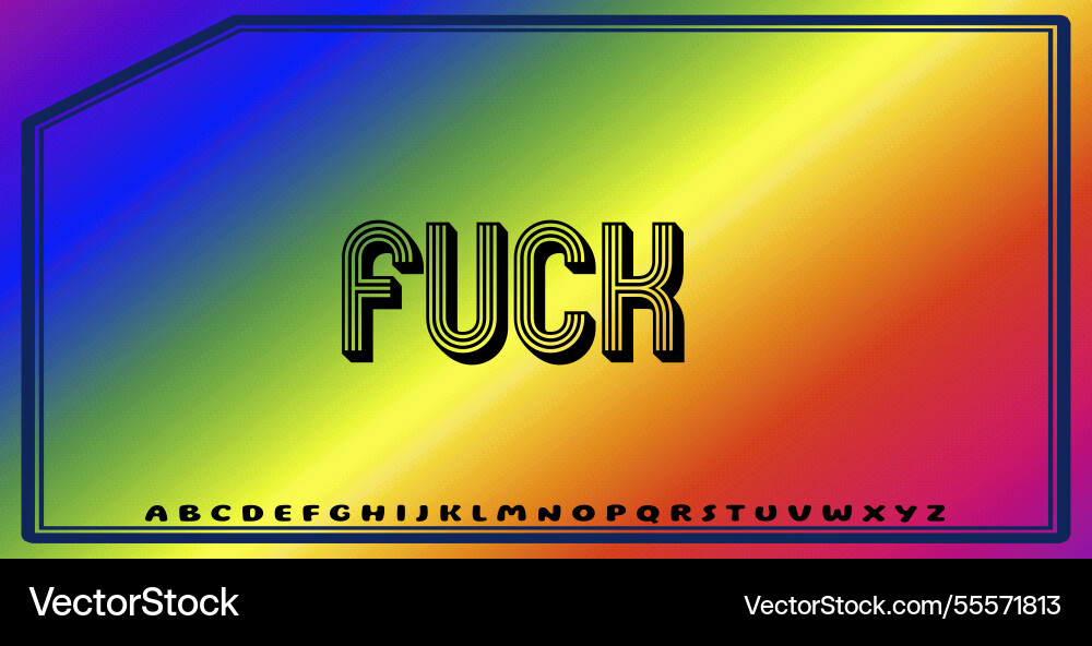 Text effects with editable colors and abstract Vector Image