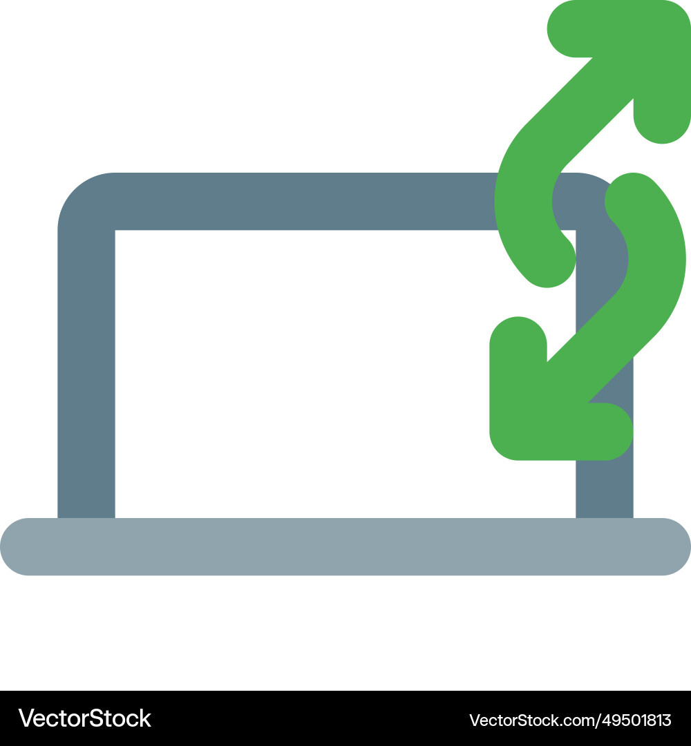 Transferring data using laptop between devices Vector Image