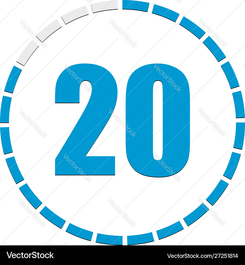 1-24 sectioned indicator circular chart graph vector image