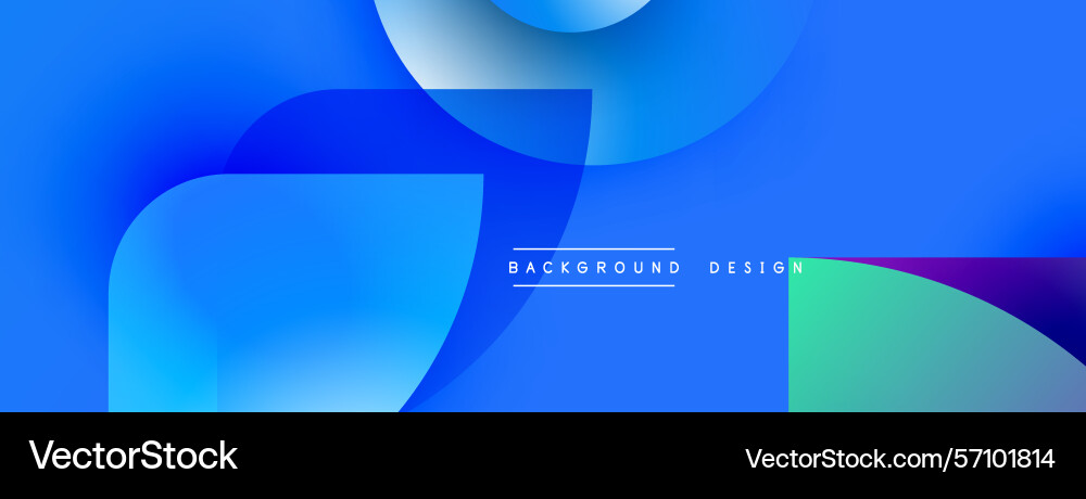 Abstract blue design overlapping shapes create Vector Image