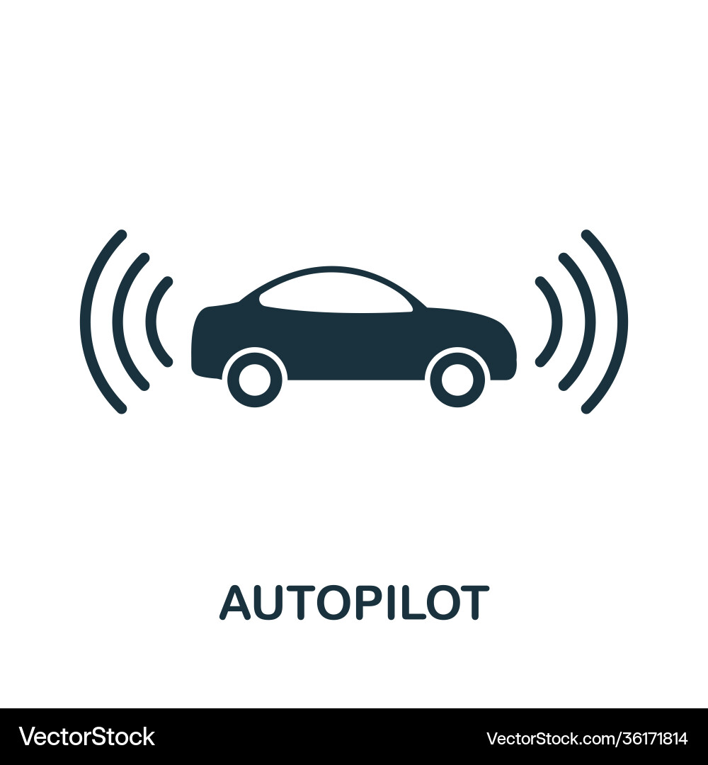 Autopilot icon simple element from technology Autopilot icon simple element from technology vector image