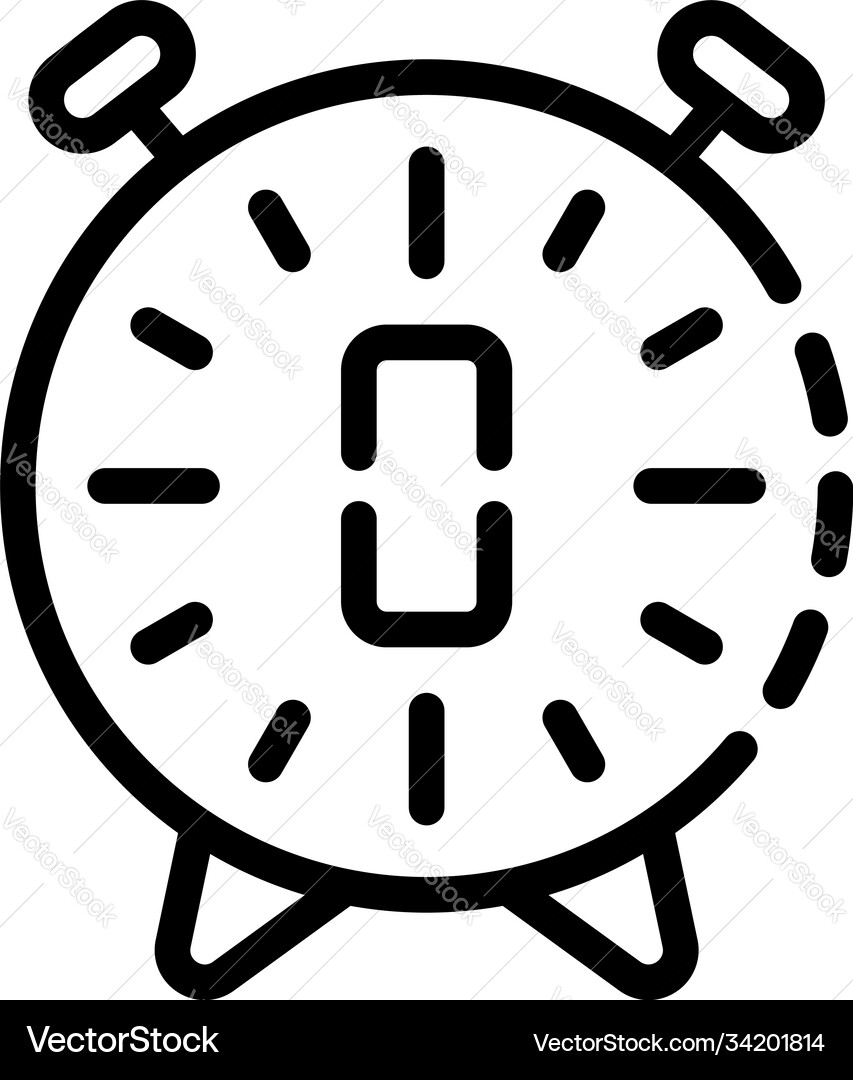 Digital timer icon outline style Digital timer icon outline style vector image