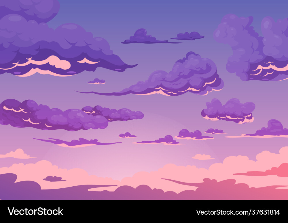 Evening cloudy sky background Evening cloudy sky background vector image