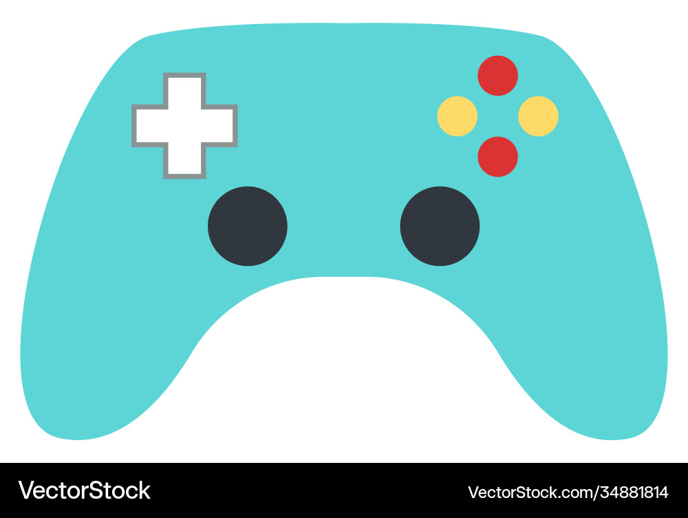 Gaming device controller object joystick vector image