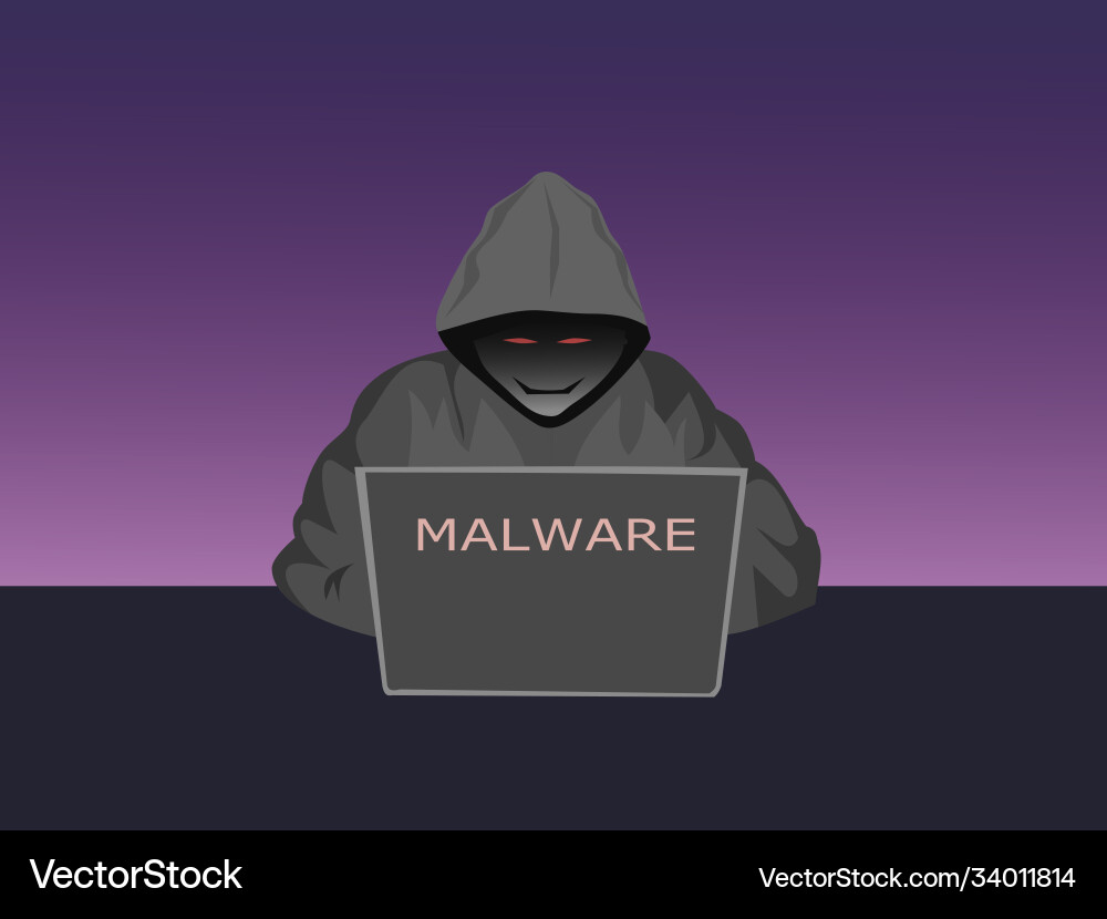 Hackers are sending malware onto other computers Hackers are sending malware onto other computers vector image