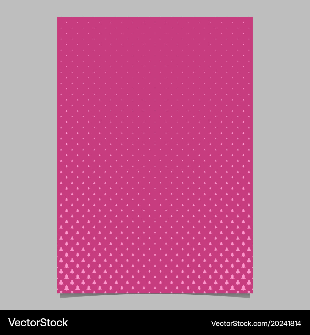 Halftone pine tree pattern brochure template Vector Image