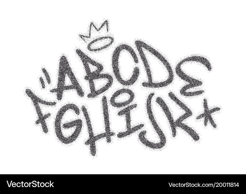 Handwritten Graffiti Script Font vector image