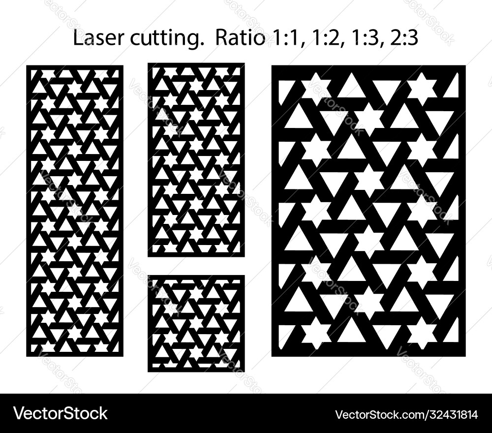 Patterns for cnc set decorative Patterns for cnc set decorative vector image