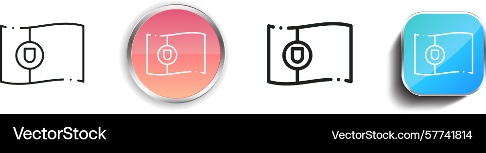 Portugal icon thin linear regular and button vector image
