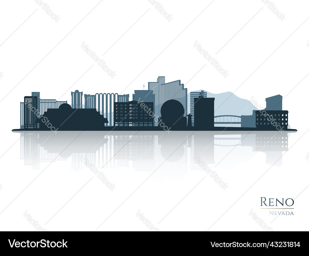 Reno Skyline Reflection vector image