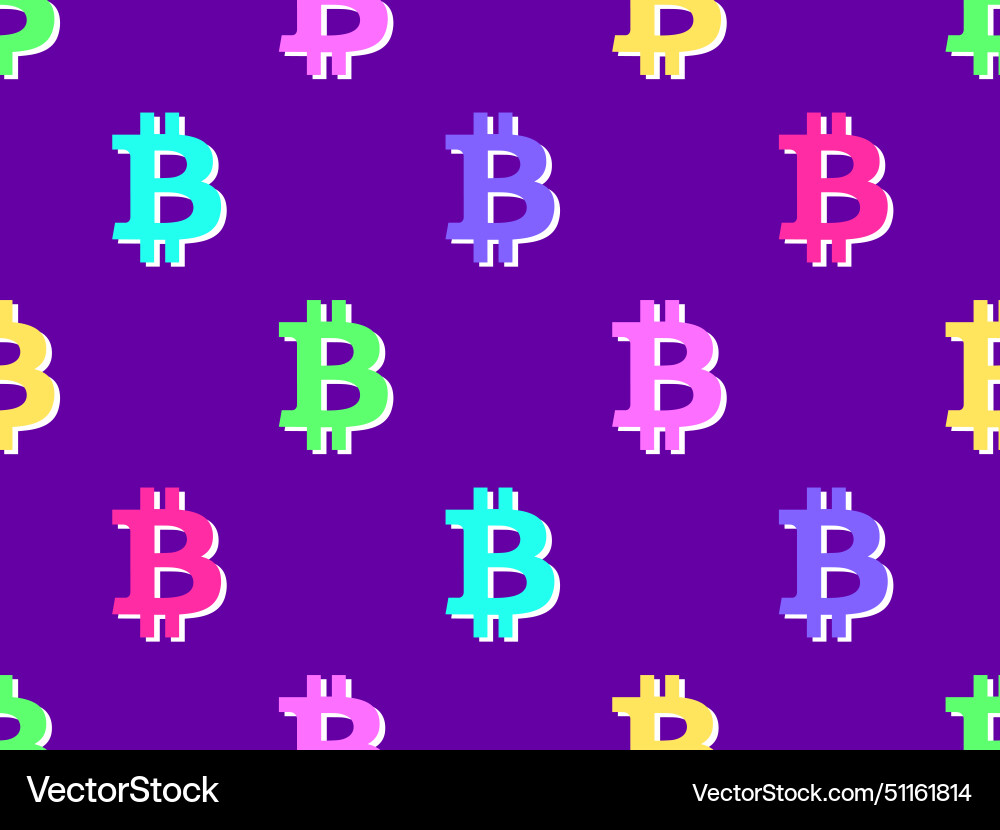 Seamless pattern with 3d bitcoin symbol Seamless pattern with 3d bitcoin symbol vector image