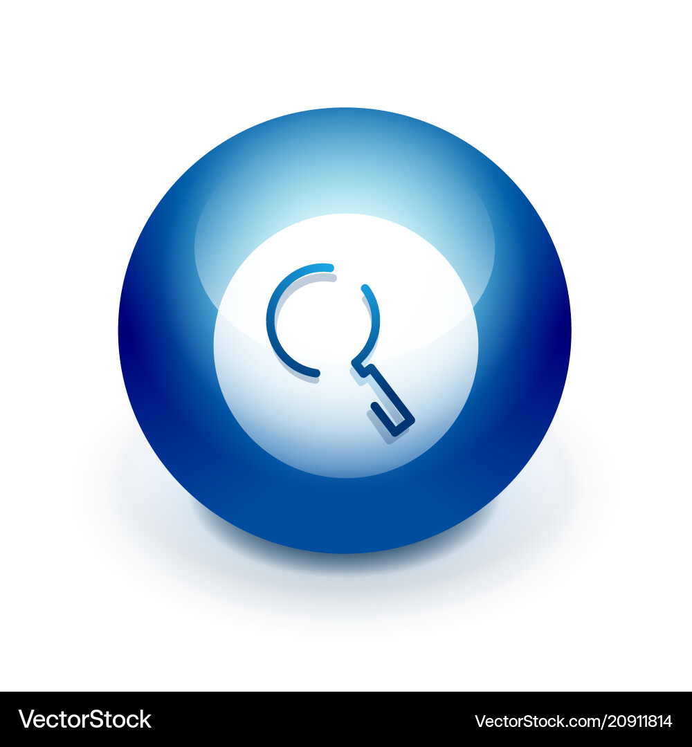 Search magnifier web button magnify icon modern Search magnifier web button magnify icon modern vector image