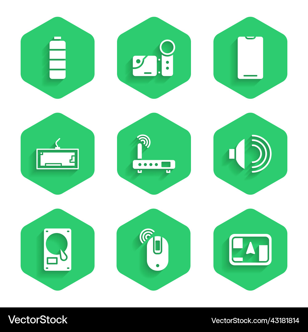 Set router and wi-fi signal wireless computer vector image