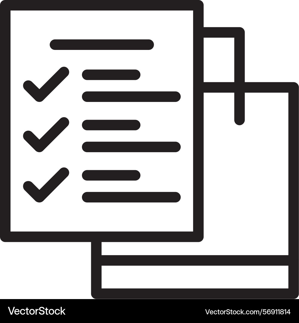 Shopping list linear style icon design Vector Image