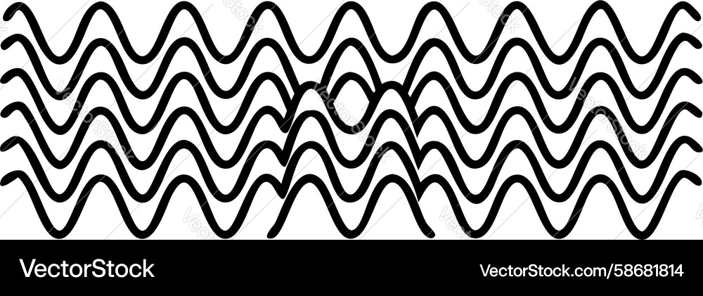 Simple seamless abstract wavy line pattern design Vector Image