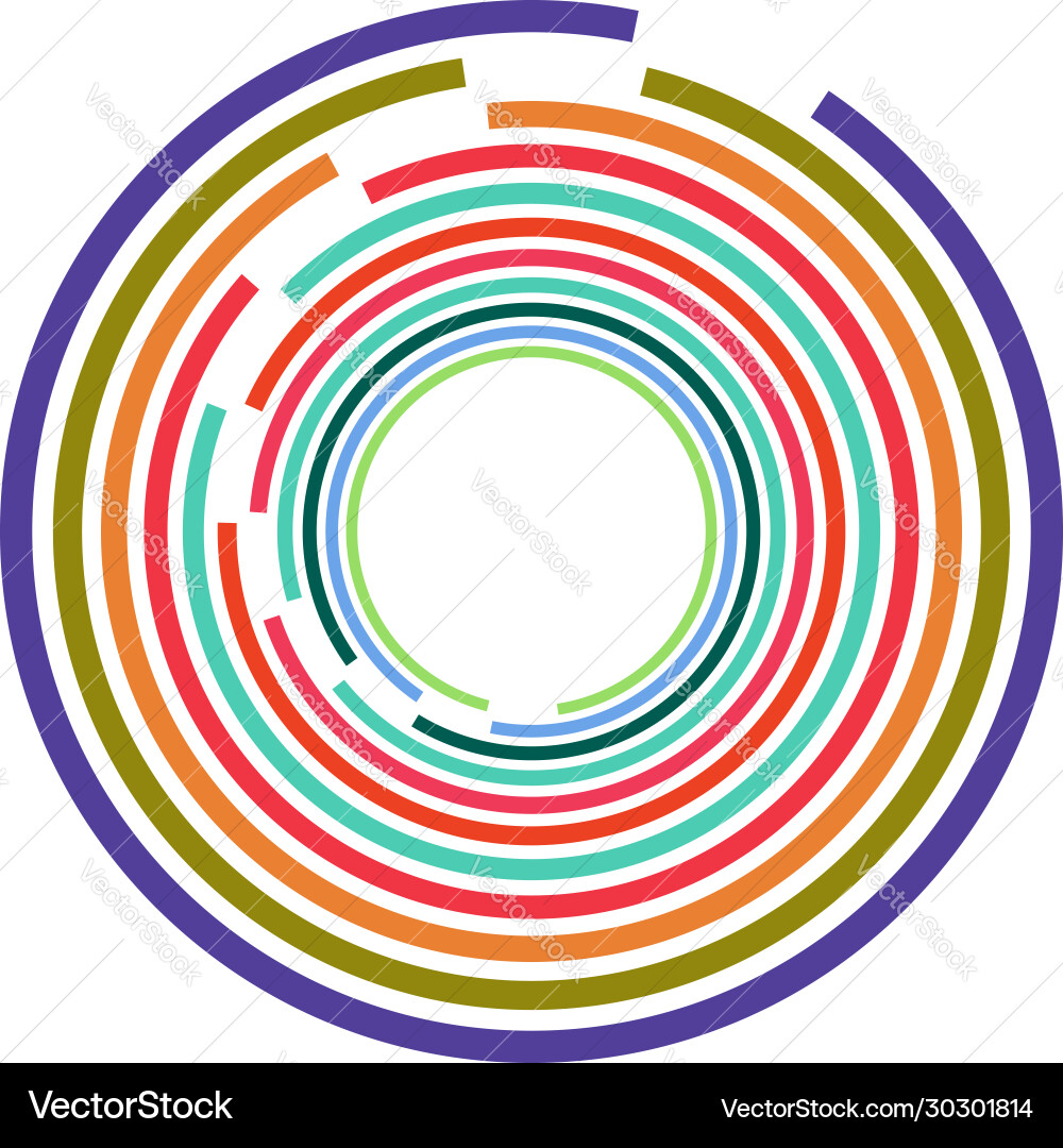 Single mottled multi-color and colorful spiral Single mottled multi-color and colorful spiral vector image