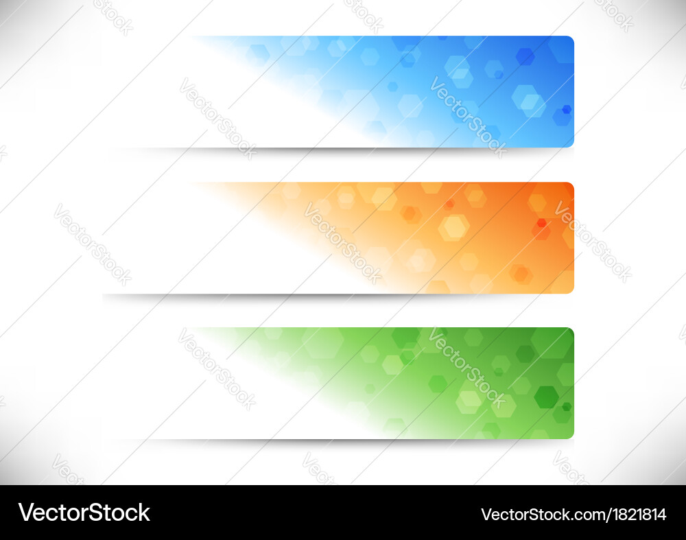 Web colorful geometrical headers collection vector image
