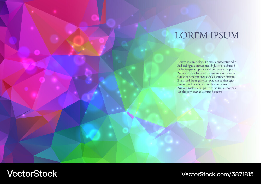 Abstract colorful triangles background vector image