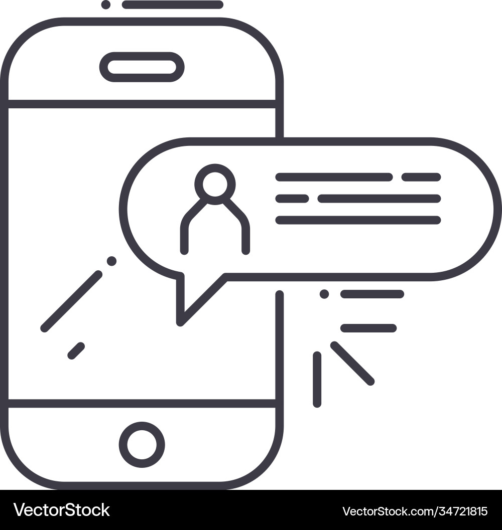 Alert information message icon linear isolated Alert information message icon linear isolated vector image