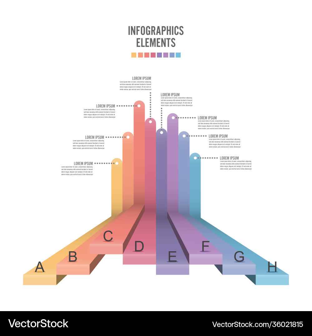 Bar chart infographic template for data Bar chart infographic template for data Vector Image