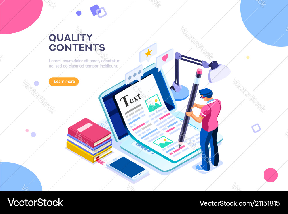 Content Creation Blog Post Vector Image
