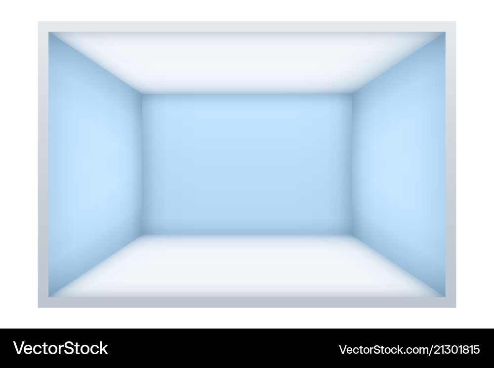 Example of empty room with blue walls Example of empty room with blue walls vector image