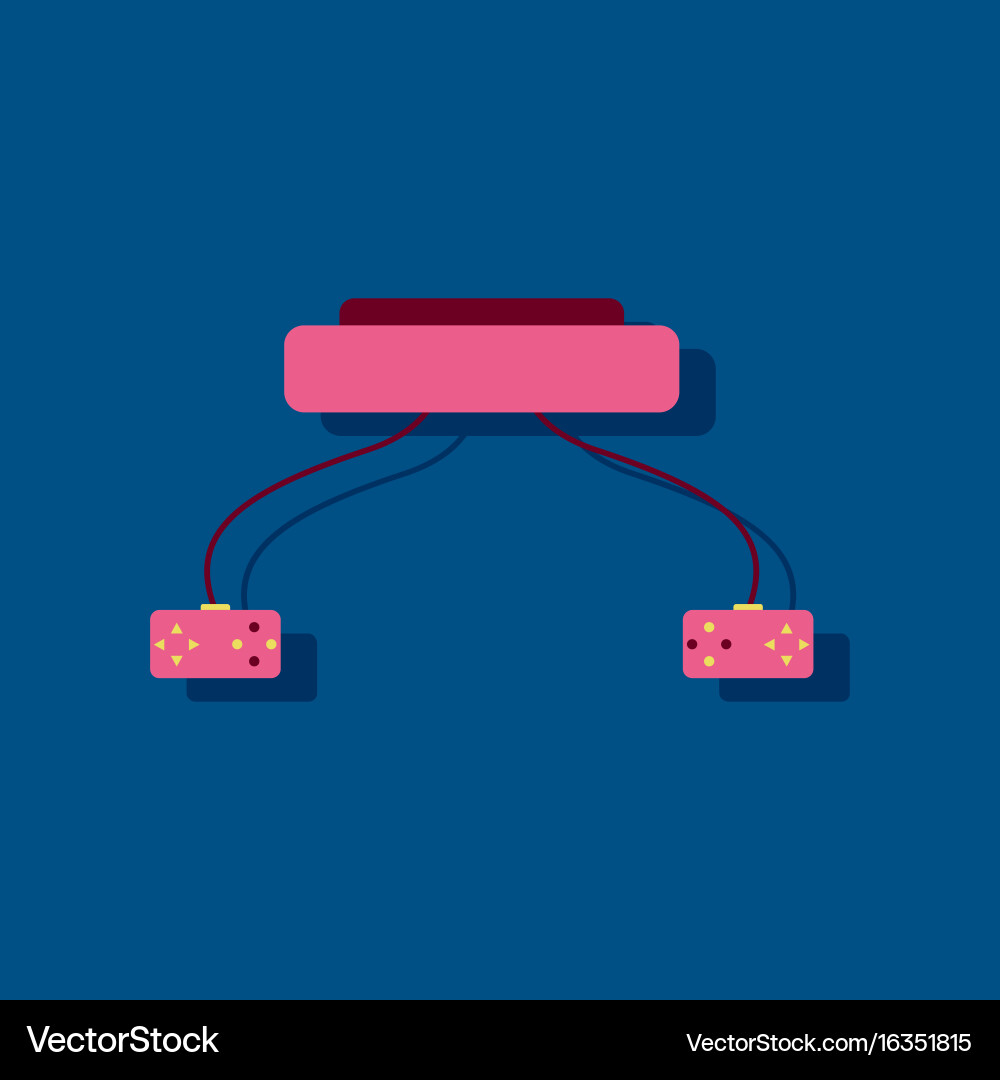Flat icon design collection children game console vector image