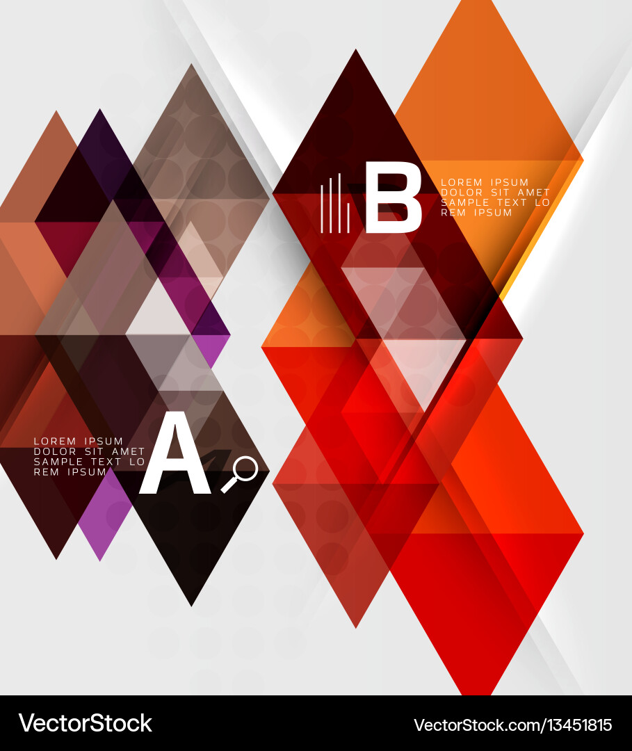 Futuristic triangle tile background with options Futuristic triangle tile background with options Vector Image