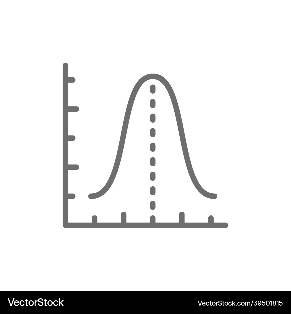 Gauss histogram function graph parabola grey icon Gauss histogram function graph parabola grey icon vector image