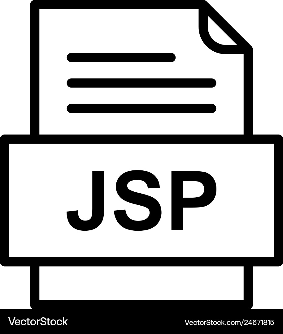 Jsp file document icon Vector Image