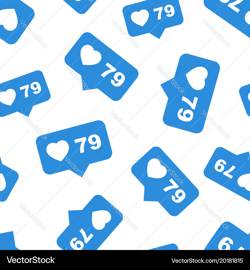 Like comment follower seamless pattern background vector image