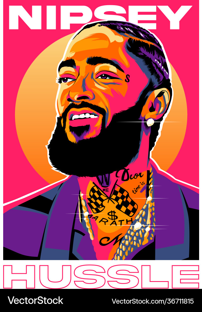 Nipsey Hussle - Hustle vector image