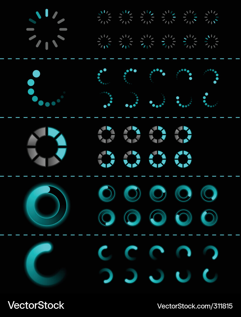 Preloader Icon - Circular Shine Vector Image