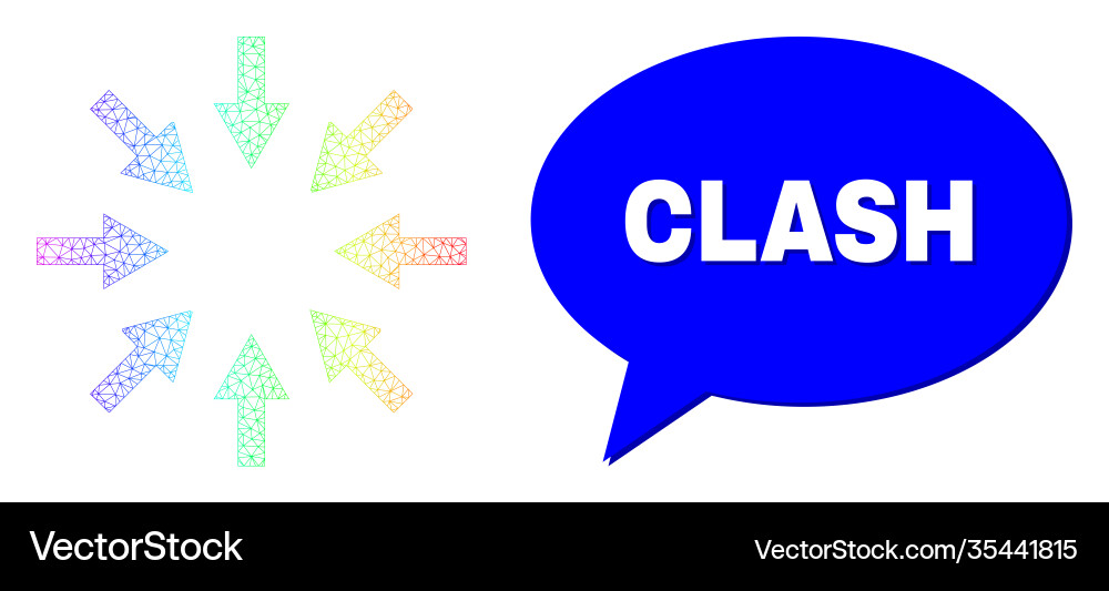 Rainbow net gradient compact arrows icon and clash Vector Image