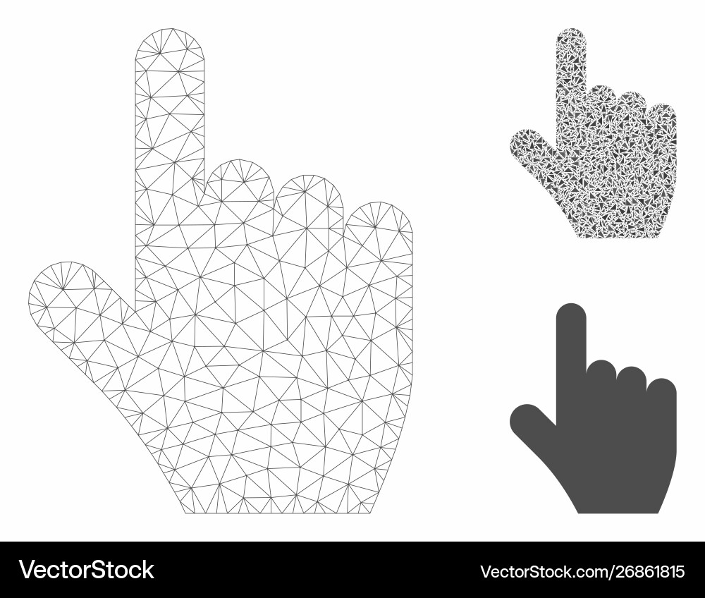 Select gesture mesh network model Select gesture mesh network model vector image