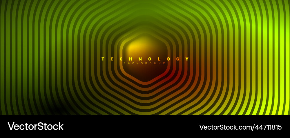 Techno shiny hexagons abstract background Vector Image