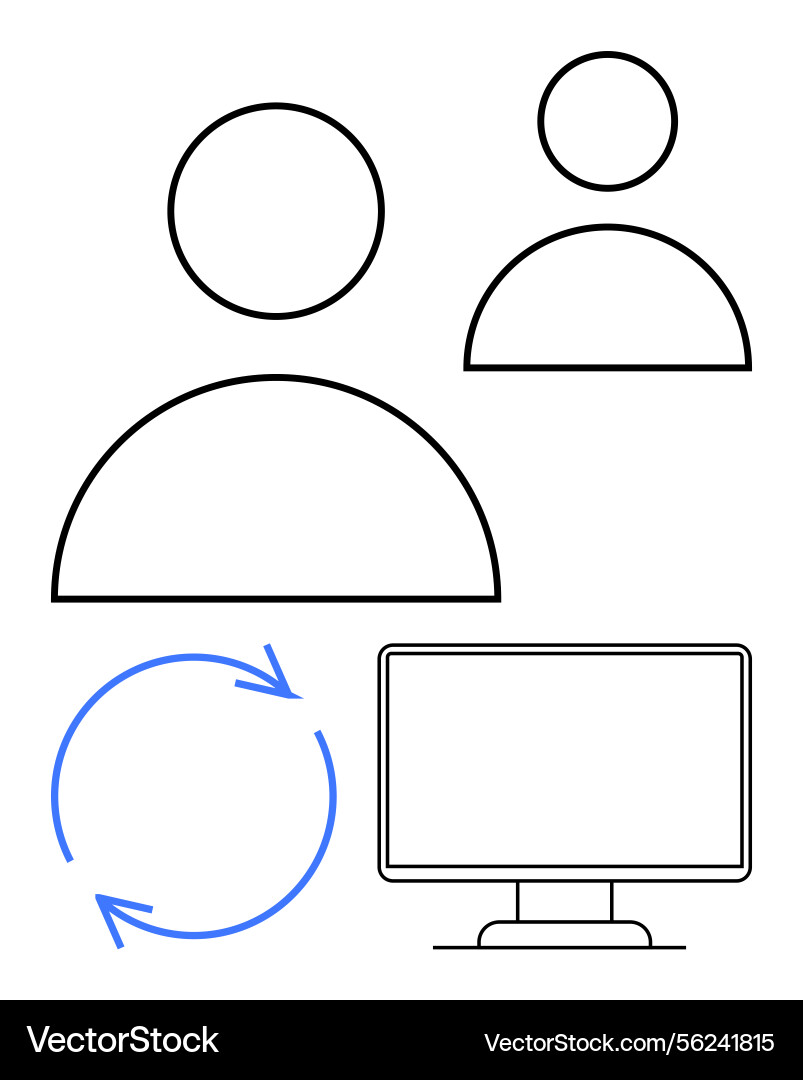 User interaction and process flow with digital User interaction and process flow with digital vector image